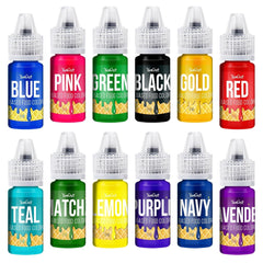 Colorant alimentaire liposoluble - 12 couleurs colorant alimentaire à base d'huile pour chocolat, crème au beurre, bonbons, glaçage - colorant alimentaire concentré à base d'huile pour la pâtisserie, la cuisine, le fondant - 6 ml chacun