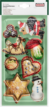 Lot de 9 emporte-pièces de Noël originaux Kaiser pour couper des biscuits, des biscuits et des fondants.