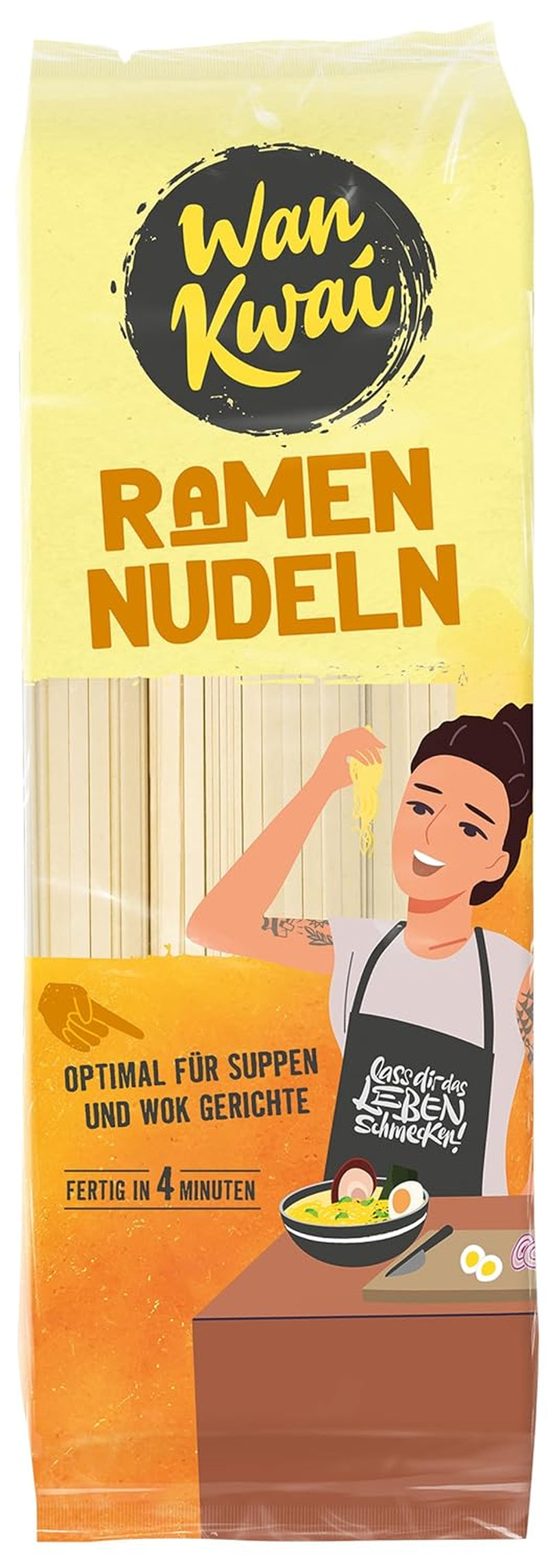 Nouilles Ramen Wan Kwai 300g – Saveur authentique pour la cuisine asiatique. Ingrédients polyvalents, rapides à préparer et de haute qualité. Idéal pour les soupes et les plats au wok.