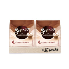 Pads Cappuccino, 10 x 8 Getränke, 80 Kaffee Pads, inklusive Pad Dose