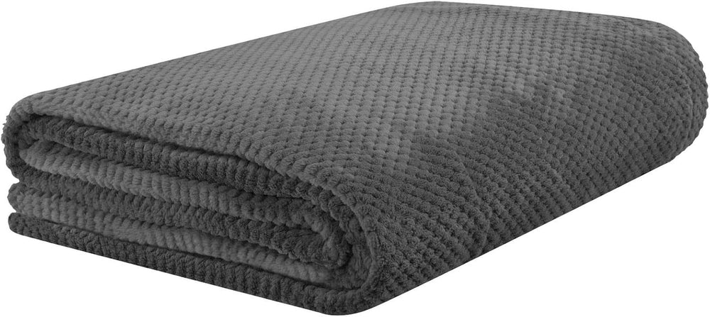 Couvre-lit HOMLA Noah 220 X 240 Cm - couvre-lit canapé couverture confortable - moelleux et doux - gris polyester Lits et couvertures Besuche den HOMLA-Store Default title