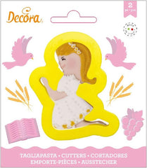 0803038 Boîte à biscuits Communion des filles 8,5 x 6 x 2 Î cm