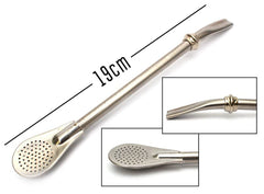 Set de ceai Yerba Mate pentru două persoane 150G | Ceai Mate cu guarana și fructe | Ceai Yerba Mate cu frunze libere | Ceașcă de ceramică Mate neagră 350 ml | Paie de oțel Bombilla Liza 19 cm