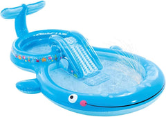 Intex 57176NP - Centre de jeu gonflable Baleine, vinyle, bleu, 373x234x99 cm