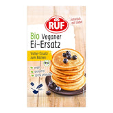 RUF Bio Vegan Egg Remplacement, Vollei-Ersatz 100% à base de plantes, Pulver de remplacement d'œufs pour la pâtisserie, la cuisine, les paniers et les desserts, équivalent à 4 œufs