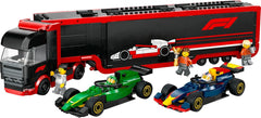LEGO City F1 Transporter avec voitures de course F1 RB20 et AMR24 - Transporteur de voitures miniatures pour les équipes de Formule 1 Red Bull et Aston Martin - Incl. 5 figurines - Cadeau pour garçons et filles à partir de 8 ans 60445 Jeux de construction Besuche an LEGO-Store