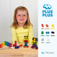 Plus-Plus 9603210 Geniales Konstruktionsspielzeug, Open Play Big Basic Mix, Bausteine-Set, 100 pièces, Mehrfarbig, Mehrfarbig