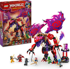 LEGO NINJAGO Chaosdrache Donnerzahn - Jeu avec 6 figurines Ninja - Jeu de rôle pour les jeunes et les filles à partir de 8 ans - Jeu pour la série TV Aufstieg der Drachen 71832