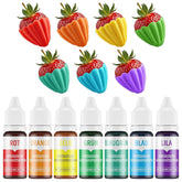 Colorant alimentaire liposoluble 7 couleurs x 12 ml, colorant alimentaire à base d'huile hautement concentré pour chocolat, colorant alimentaire pour la décoration de gâteaux, muffins, pâtisserie, glaçage, fondant