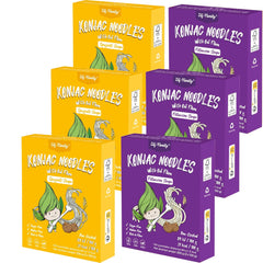 Nouilles Konjac de qualité supérieure de Thaïlande, végétaliennes, sans gluten – 240 g x paquet de 6 (12 paquets), nouilles Shirataki de la famille Elf, nouilles instantanées, pâtes/céto/faible teneur en glucides/faible teneur en calories/sans sucre – Spaghetti et fettuccine