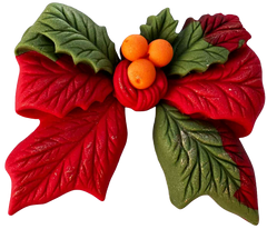 Fleur de Noël comestible – décoration festive pour gâteau