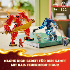 LEGO NINJAGO Kai's Fire Mech Action Figure Jouet pour enfants avec figurine Ninja rouge personnalisable Set 4 figurines dont Kai et Zane Cadeau pour garçons et filles de 7 ans 71808 Jeux de construction Beuche den LEGO-Store