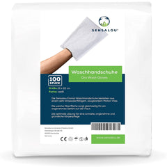 Sensalou Flanelles Jetables Gants de Lavage Jetables Adultes Enfants Bébés 100 Pièces - Flanelles Jetables Douces