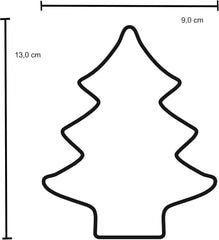 Kaiser Original Moule à Pain d'Épices, Forme Sapin de Noël, 13 x 9 x 2,5 cm, Acier Inoxydable, Coupe Facile et Précise, Manipulation Sûre et Confortable, Noir