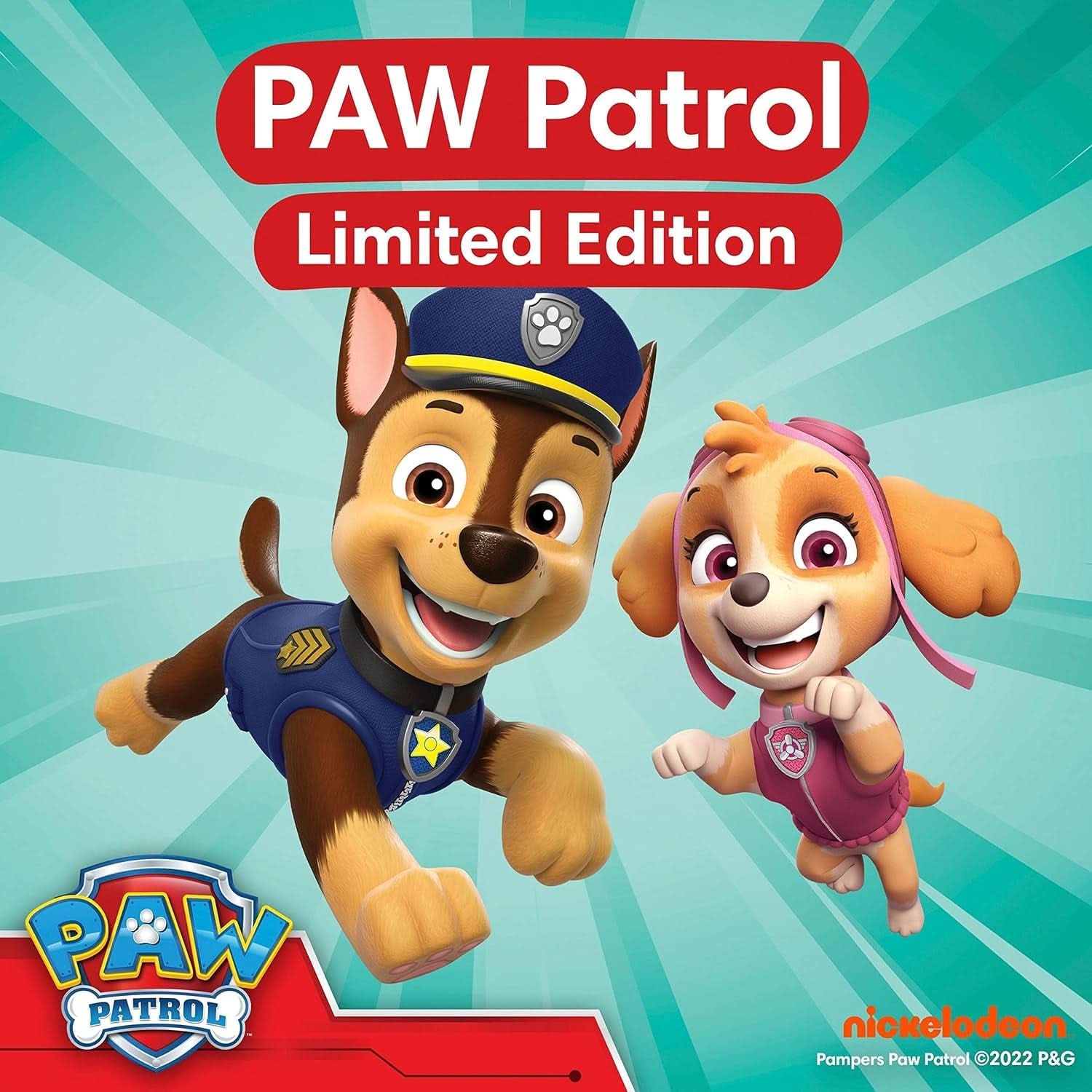 Pampers scutece Paw Patrol Pantaloni mărimea 5 (12-17Kg) Baby-Dry, Junior cu buzunar Stop and Protect, CUTIE LUNARĂ, 160 scutece Naty Shop