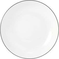 Service de table Seltmann Weiden 001.737148 Lido - 6 assiettes plates + 6 assiettes de fond - 12 pièces - Black Line