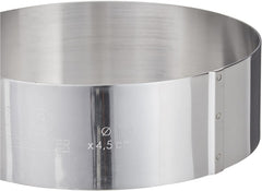 - Cercle à gâteau en acier inoxydable - diamètre 14 cm - hauteur 4,5 cm - 3989.14, argent