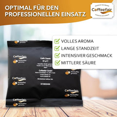 Café filtré Coffeefair Caffe Classic 80 x 60 g de café moulu, qualité gastronomique, légèrement torréfié, équilibré et corsé, pour expressos à café filtré