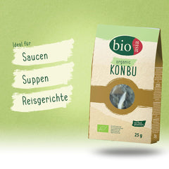 BIOASIA Bio Konbu, algues 100% naturelles, idéales pour l'aromatisation des aliments, des aliments et des aliments, 1 x 25 g