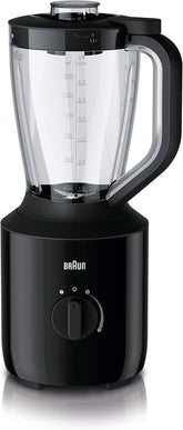 Braun Powerblend 3 JB 3150 BK Batteur sur socle - 1,5 L Verre-Mixaufsatz, Küchenhelfer Zum Zerkleinern, Pürieren & Mixen, 800 Watt, Schwarz Kitchen Naty Shop Schwarz Single