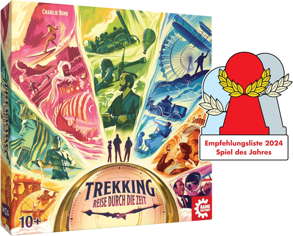 Game Factory 646098 Randonnée, voyage dans le temps, jeu de société pour 1 à 4 joueurs, à partir de 10 ans, jeu familial