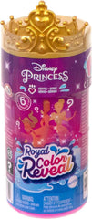 Disney Prinzessin-Spielzeug, Royal Color Reveal-Puppe mit 6 Überraschungen zum Auspacken, Freundschaft-Serie mit einer Figur aines Freundes, von den Disney-Films inspiré