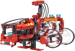 fischertechnik 564069 Advanced Firefighter – Bausatz für Kinder ab 7 Jahre, Experimentierbaukasten mit Feuerwehrauto & Spritzfunktion, favorise la compréhension technique, Schwarz, Mittel