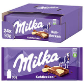 Milka Cow Spots – Chocolat au lait alpin avec chocolat blanc au design Cow Spot – 24 x 90 g