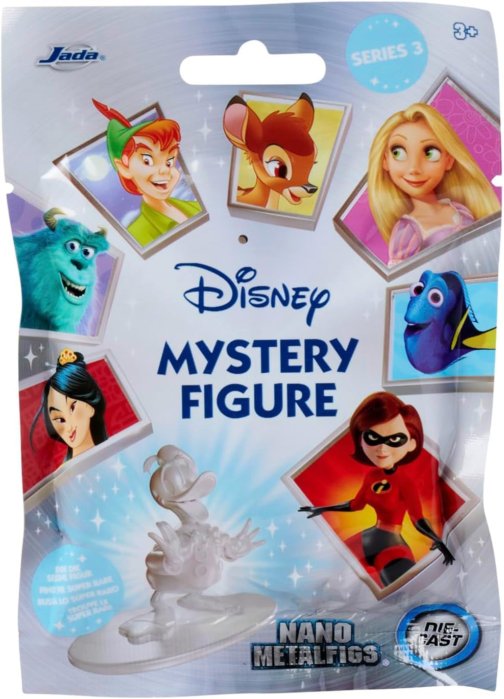 Figurine Disney Jada Toys (1X figurine mystère en pack aveugle) - 1 figurine surprise à collectionner parmi 12 figurines Disney, figurine en nano métal (environ 4 cm) pour les enfants et les fans à partir de 3 ans, figurines d'action série 3 Naty Shop Titre par défaut