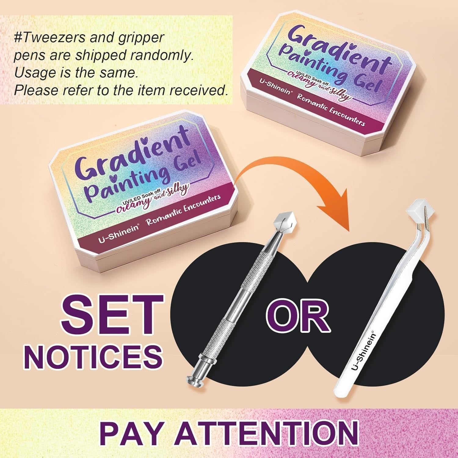 Gradient Painting Gel, 12 Colors Ombre Gel Nail Polish with 100Pcs Nail Sponges & 4 Claws Metal Grabber for French Manicure DIY Nail Art,Set I