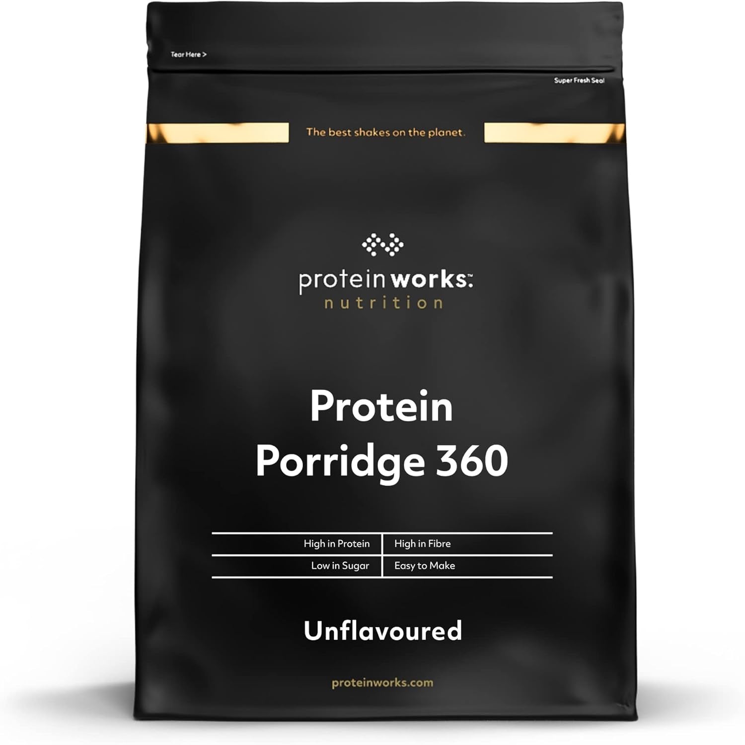 Protein Works - Protein Porridge 360 | Mit Zusätzlichen Vitaminen & Mineralien | Proteinreiches Frühstück | Kalorienarme Haferflocken | 13 Servings | Natürlich | 1Kg Cereale Naty Shop Default Title