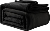 Pătură confortabilă Pătură pufoasă din fleece 130 X 150 cm Pături de pat Pătură de canapea Pături moi mari și aruncări pentru adulți Aruncări pentru canapele Cald Lavabil la mașină Negru Paturi si Cuverturi Good Nite Negru 130 X 150 Cm