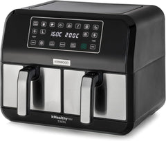 Kenwood Khealthy Twin Airfryer, 8L (2X4L), cameră dublă, 8 programe, funcție Dual Cook & Sync Finish, ecran tactil Electrocasnice Naty Shop Default Title