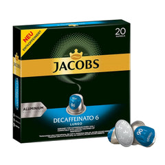 Jacobs Capsules de café Lungo Decaffeinato - Intensité 6, 10er Pack, 10 x 20 tasses & Capsules de café Lungo Intenso, Intensité 8 sur 12, 200 capsules compatibles Nespresso®*, 10 x 20 tasses