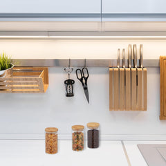 Bocal de Conservation Relaxdays avec Couvercle en Bambou Lot de 3 Bocaux Ronds en Verre 1000 ml Anti-fuite Transparent/Naturel 18x10 cm Boite de Conservation Alimentaire Naty Shop