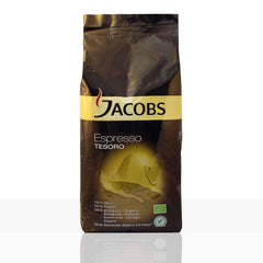 Jacobs Tesoro Espresso Pérou - 8 x 1 kg de grains de café entiers biologiques, 100% Arabica
