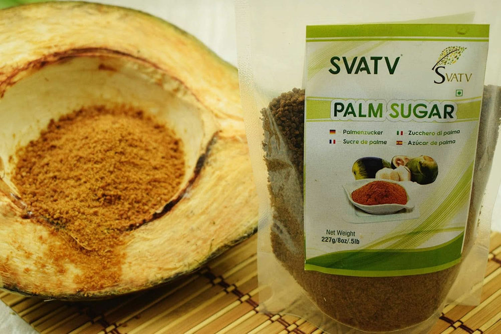 SVATV Sucre de palme roux en poudre, 227 grammes Édulcorants Naty Shop
