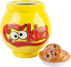 Grupo Erik Pot à biscuits en céramique Sesame Street Cookie Monster - Pot à biscuits avec couvercle Grand 21,0 x 27,0 x 22,0 cm Pot de conservation avec couvercle Marchandise officielle Sesame Street Boîtes de conservation alimentaires Naty Shop