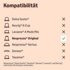 By Amazon Hauskompostierbare Kaffeekapseln, kompatibel mit Nespresso, 100 % kolumbianischer Arabica, 20 Stück – Rainforest Alliance-zertifiziert