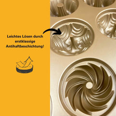 Birkmann, Contoura, Gugelhupfblech Violet, Backform Aus Aluguss, Mit Antihaftbeschichtung Und Rezept, 887077 Moules et plaques pour la pâtisserie Naty Shop