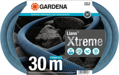 Gardena Liano Xtreme 3/4", Set 30m : Tuyau d'arrosage textile extrêmement robuste avec tuyau intérieur en PVC, léger, résistant aux intempéries (18484-20), Multicolore
