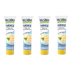 Mayonnaise végétale au soja sans œufs, idéale pour les végétaliens et végétariens, polyvalente en cuisine, 4 x 150 ml