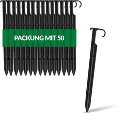 GARDENIX AquaPIN Ancrage de tuyau d'arrosage, 50 pièces, piquet de sol, ancrage de fixation pour tuyau d'égouttement, tuyau d'irrigation, fourche de raccordement