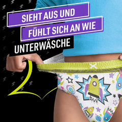 Pantalon de pyjama vaisseau spatial, 9 pantalons de nuit absorbants, 8 ans, 27 kg-43 kg, protection contre les fuites toute la nuit