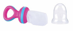 Nuby - Hrănitor de fructe Nibbler cu capac de protecție, roșu