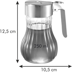 Tasse à crème/miel Tescoma CLASSIC 250 ml, en acier inoxydable et verre robuste, idéale pour la maison et la restauration, durable et fonctionnelle