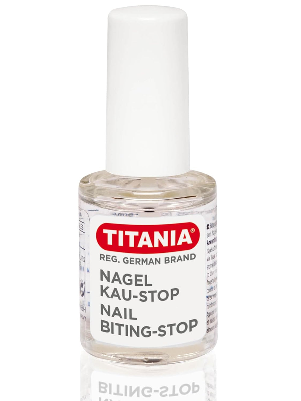 Vernis à ongles anti-rougeurs TITANIA (10 ml) • Vernis à ongles rongeants • Prévention des rongements d'ongles • Protection des ongles rongés par les mains • Prévention des rongements d'ongles par les mains