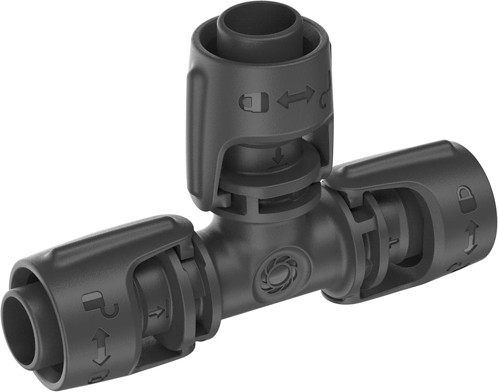 Gardena Système d'irrigation micro-goutte en T 13 mm (1/2") : connecteur pour tuyaux d'alimentation de 13 mm, branche en T, irrigation automatique, réutilisable (13201-20)