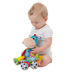 Playgro Clip Clop Coffret Cadeau d'Activités Sensorielles de Jardin - Jouet de Jardin Sensoriel pour Bébés à partir de 0 Mois - Jouet Interactif avec Hochets, Anneau de Dentition et Ami de la Poussette - 4 Pièces