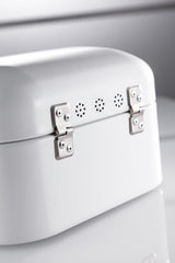 WESCO Boîte à pain simple Grandy en vert menthe, tôle d'acier enduite de poudre, trous d'aération et poignée robuste, boîtes de conservation des aliments Naty Shop